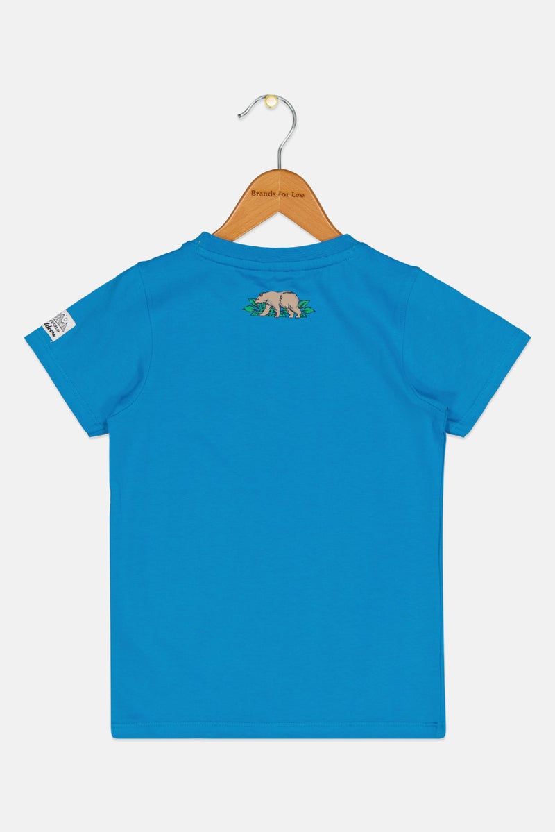 Hamleys Kids Boy Crew Neck Short Sleeve Graphic Print T-Shirt, Blue - Image 3